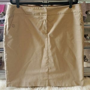 Khaki Business Casual Skirt